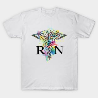 RN Watercolor Caduceus T-Shirt